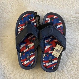 NWT-Men’s Wave Zone Americana Navy Flip-Flops-Size Small (8)
